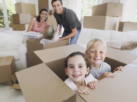 Office relocation planning in Westminster with moving boxes and workspace items