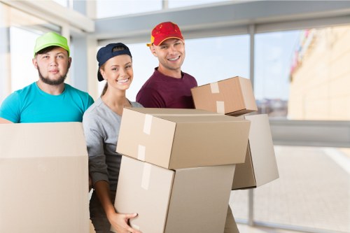 Removal van ready for a same day move in central Westminster