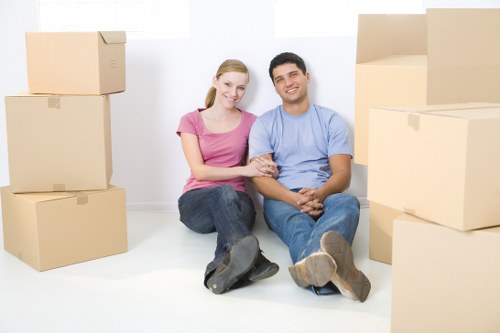Removal van ready for a flat move in Westminster