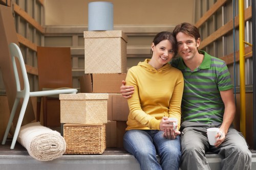 Unpacking and box organization during a Westminster relocation