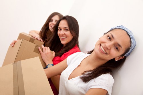 Residential moving support with packing materials in Westminster