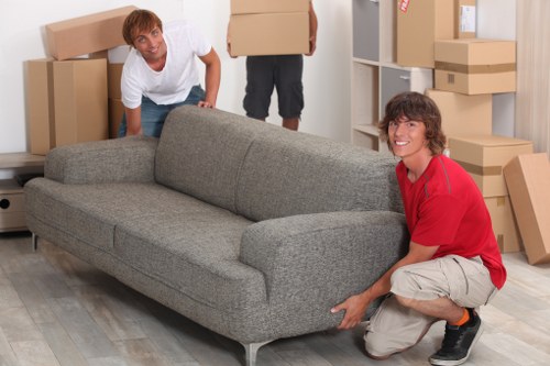 Office furniture pick-up service in Westminster business district