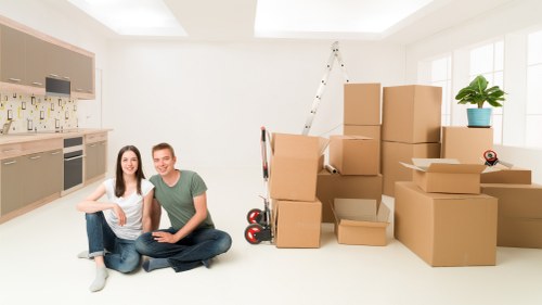 Moving sofas and large items through a Westminster apartment building