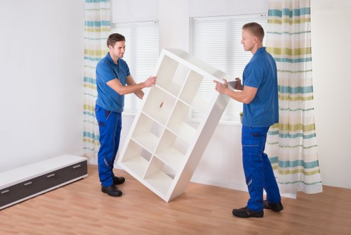 Careful packing materials used for a house move in Westminster
