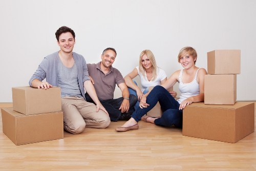 Loading furniture into a van for Westminster flat removals