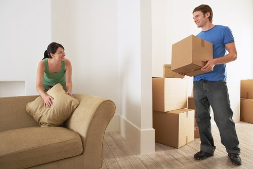 Assorted packing boxes and supplies for home relocation in Westminster